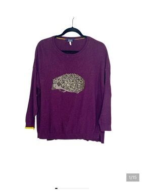 Joules Knitwear Beaded Hedgehog Knit jumper Sweater size US 10